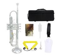 Trompeta Profesional De Latón, Instrumento De Viento Musical Con Boquilla, Accesorios, Estuche Trompeta