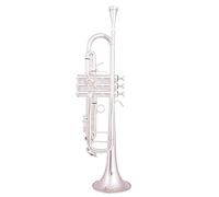 Trompeta profesional Trompeta Sib Si Plana Latón Chapado En Plata Trompeta Profesional Instrumentos Musicales (Color : 03)