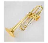 Trompeta Sib Si Plana Latón Chapado En Plata Trompeta Profesional Instrumentos Musicales Con Estuche De Cuero