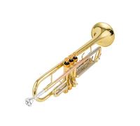 Trompeta Sib Si Plana Latón Chapado En Plata Trompeta Profesional Instrumentos Musicales Con Estuche De Cuero