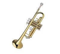 Trompeta Sib Si Plana Latón Exquisito Con Boquilla Instrumentos Musicales (Color : Gold)