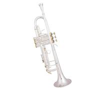 trompeta Trompeta Chapada En Plata Instrumento Musical De Latón Pequeño Trompeta Bb Trompeta Pequeña De Latón Amarillo(Color:Silver)