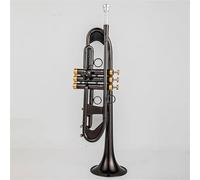 Trompeta Trompeta Pequeña Bb Instrumentos Musicales Profesionales Con Llave De Oro Y Níquel Negro Con Estuche