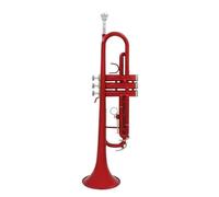 Trompeta Trompeta Roja Bb Plana Profesional Instrumento Musical De Latón Exquisitos Guantes De Trompete Duraderos Funda Con Correa Accesorios