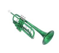Trompeta Trompeta Verde Bb Instrumento Musical Profesional De Latón Guantes Exquisitos Funda Con Correa Accesorios