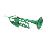 Trompeta Verde Bb, Instrumento Musical Profesional De Latón Plano, Boquilla De Trompete Duradera Exquisita, Accesorios