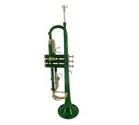 Trompeta Verde Colorida Llave Dorada Trompeta De Latón B Trompeta Plana Con Accesorios De Boquilla De Trompeta 7C
