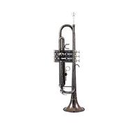 Trompetas B Placa Trompeta Instrumento Musical Superficie Negro Superficie Trompeta Tres Tonos Tallado A Mano Principiante Instrumento trompeta