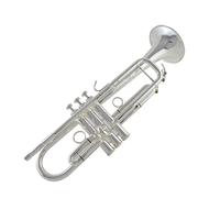 Trompetas B Plateado Plateado Instrumento De Trompeta, Tubo De Boquilla De Una Sola Pieza, Adecuado Para Principiantes Instrumento trompeta