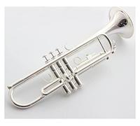Trompetas BB Trumpet Plateado Plateado Instrumentos De Música Profesionales Trompetas Estudiante Incluido Caso Accesorios Para Boquillas Instrumento trompeta