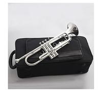 Trompetas BB Trumpet Plateado Plateado Instrumentos De Música Profesionales Trompetas Estudiante Incluido Caso Accesorios Para Boquillas Instrumento trompeta