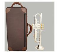 Trompetas BB Trumpet Plateado Plateado Llaves De Oro Instrumentos Música Profesionales Trompetas Estudiante Incluido Caso Boquilla Instrumento trompeta