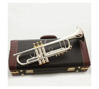 Trompetas BB Trumpet Plateado Plateado Llaves De Oro Instrumentos Música Trompetas Profesionales Accesorios De Boquilla Instrumento trompeta