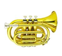 Trompetas Bolsillo De Bolsillo De Bolsillo De La Laca De Oro Cupronickel Válvulas Tono BB Instrumento trompeta