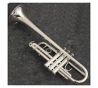 Trompetas C Trumpet Plateado Plateado Música Instrumentos Profesionales Trompetas C Tono Accesorios Para Boquillas Incluidos Caja Instrumento trompeta