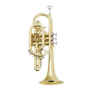 Trompetas Cuerpo De Tubo De Latón Profesional B De Laca Plana De Oro Tres Cornet Clave Instrumento trompeta