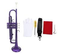 Trompetas Exquisito BB B Trompeta Plana De De Latón De Con Boquilla Limpieza De Pincel Paño Guantes Strap Instrumento trompeta (Color : 5)