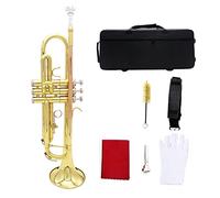 Trompetas Golden Fósforo De Cobre Trompeta BB B Plana Plana Plateado Trompeta Instrumento De Latón Profesional Con Funda De Guantes De Boquilla Instrumento trompeta