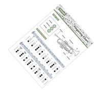 Trompetas para principiantes acorde dedo herramienta de ejercicio resistente a la rotura trompetas de papel recubierto instrucciones de manejo para acorde práctica aula