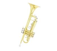 trompetas profesionales Instrumento de latón trompeta de latón si bemol banda para principiantes trompeta profesional(Color:Gold)