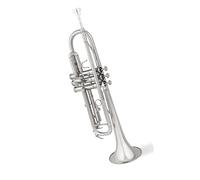 trompetas profesionales Instrumento musical de latón niquelado en si bemol para principiantes nivel de rendimiento profesional.
