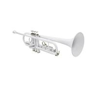 trompetas profesionales Trompeta blanca instrumento de viento de trombón de música profesional con boquilla guantes paño de limpieza estuche con correa la mejor trompeta