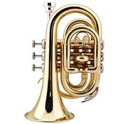 Trompetas Tamaño De Palma Trompeta Portátil B Pocket CorrNle Brass Instrumento De Latón Oro Lacado Instrumento trompeta