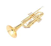 Trompetas Trompeta BB B De Latón Plano Pintado En Oro Exquisito Instrumento Musical Duradero Con Guantes De Boquilla Caja De Correa Instrumento trompeta