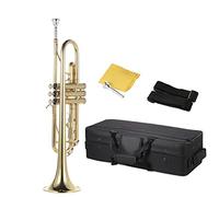 Trompetas Trompeta BB B De Latón Plano Pintado En Oro Exquisito Instrumento Musical Duradero Con Guantes De Boquilla Caja De Correa Instrumento trompeta