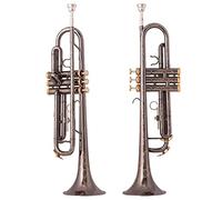 Trompetas Trompeta Black Nickel Trumpet B Placa Plana Para Estudiantes Principiante Intermedio BB Trumpet Con Guantes De Caja 7c Boquilla Instrumento trompeta