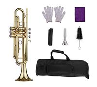 Trompetas Trompeta De Latón BB Estándar Con Correas De Caja Fuerte Guantes De Boquilla Limpieza De Guantes Para Estudiantes Principiantes Instrumento trompeta (Color : 11)