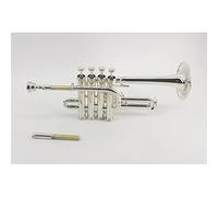 Trompetas Trompeta De Triple De Cuatro Teclas, Instrumento Musical De Triple De Tres Tonos, Prueba De Rendimiento De Trompeta Plateada De Latón Instrumento trompeta
