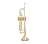 Trompetas Trompeta Pequeña Bb, Instrumentos Musicales Profesionales Con Llave Dorada Y Plateada, Con Estuche (Color : Gold)