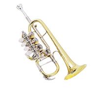 Trompetas Trompeta Profesional Avanzada Cuatro Llaves Planas B-Flat Treble Trompet Instrumento trompeta