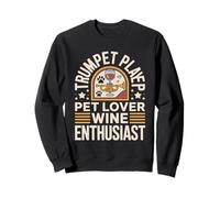 Trompetista Amante de Las Mascotas Entusiasta del Vino Sudadera