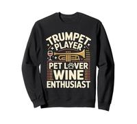 Trompetista Amante de Las Mascotas Entusiasta del Vino Sudadera
