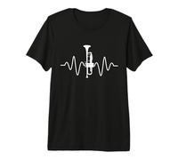 Trompetista Latido del Corazón Instrumento Musical Trompeta Camiseta Premium
