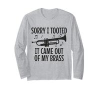 Trompetista Sorry I Tooted It Came Out Of My Brass Funny Manga Larga