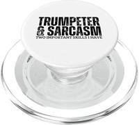 Trompetista y Sarcasmo Trompetista Divertido PopSockets PopGrip para MagSafe