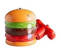 Trompos para niños, Juguete de Hamburguesa con Luces y música, trompos para niños - Trompo de Batalla eléctrico con Colorido espectáculo de Luces LED y melodías, diversión para niñas
