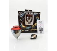 TROMPOS SPACE - Trompo Profesional Neptuno Roller de Acero Inoxidable, Peonza con Punta Roller de Doble Rodamiento, Regulador de Vibraciones, Diseño para Trucos Avanzados, Incluye Cuerda, Color Rojo
