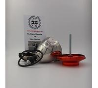 TROMPOS Space - Trompo Profesional Neptuno Roller de Acero Inoxidable, Peonza con Punta Roller, Regulador de Vibraciones, Diseño para Trucos Avanzados, Incluye Cuerda, Color Rojo