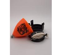 TROMPOS Space - Trompo Saturno Xtreme Roller de Alta Resistencia, Peonza con Punta de Rodamiento de Acero, Doble Grosor de Pared y Diseño Antirrotura, Incluye Cuerda, Color Naranja