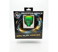 TROMPOS SPACE - Trompo Saturno Xtreme Roller de Alta Resistencia, Peonza con Punta de Rodamiento de Acero, Doble Grosor de Pared y Diseño Antirrotura, Incluye Packaging Oficial y Cuerda, Color Verde