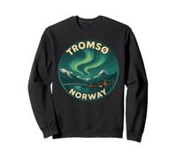 Tromso Noruega Noruega Noruega Aurora Boreal Nieve Retro Oslo 47 Sudadera