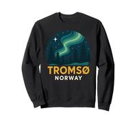 Tromso Noruega Noruega Noruega Aurora Boreal Nieve Retro Oslo 47 Sudadera