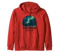 Tromso Noruega Noruega Noruega Aurora Boreal Nieve Retro Oslo 47 Sudadera con Capucha