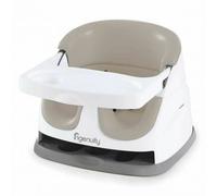 Ingenuity, Alzador de Asiento y Silla Elevadora 2en1 para bebés y niños, arnés de seguridad, bandeja extraíble, sin BPA, trona viaje portátil y fácil de limpiar, a partir de 6 meses, beige