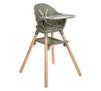 Kikkaboo trona infantil Woody 2 en 1 patas de madera silla infantil reposapiés, colores:verde
