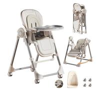 Trona Convertible con Columpio y Asiento Totalmente Regulable,Blanco